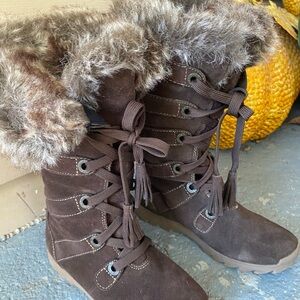 ZERO PUSAR Brown Fur-Lined Women's Boots size:7M